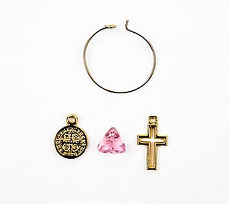 My Saint My Hero Hoops of Blessings Charm Earrings