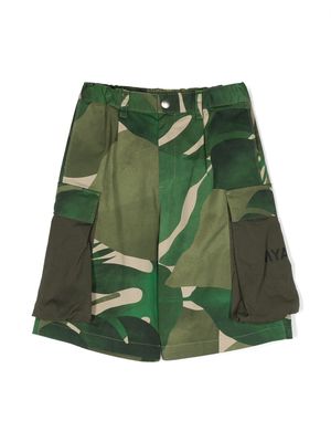 MYAR KIDS camouflage-print cargo shorts - Green