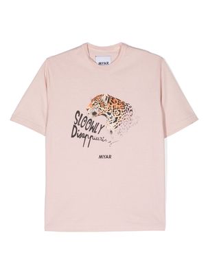 MYAR KIDS graphic-print cotton T-shirt - Pink