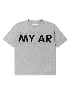 MYAR KIDS logo-print cotton T-shirt - Grey
