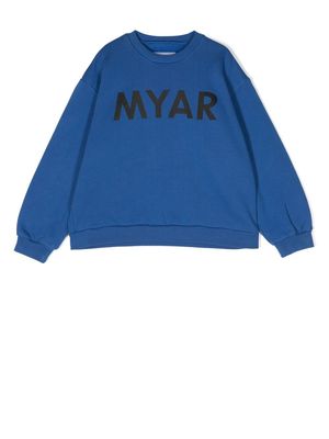 MYAR KIDS logo-print detail sweatshirt - Blue