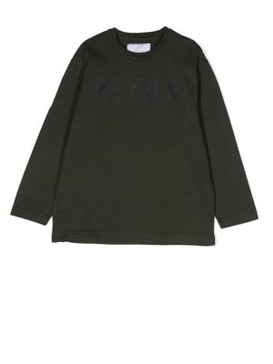 MYAR KIDS logo-print detail T-shirt - Green