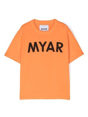 Myar logo-print cotton T-shirt - Orange