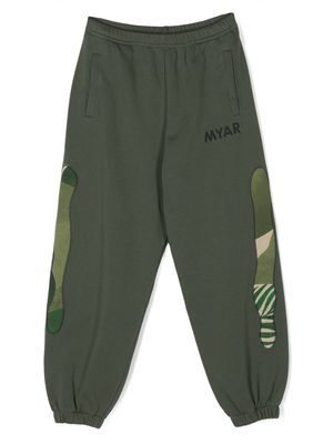 Myar logo-print cotton track pants - Green