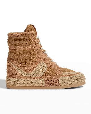 Myha Cotton Knit High-Top Sneakers