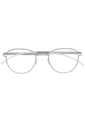 Mykita matte-effect round-frame glasses - Silver