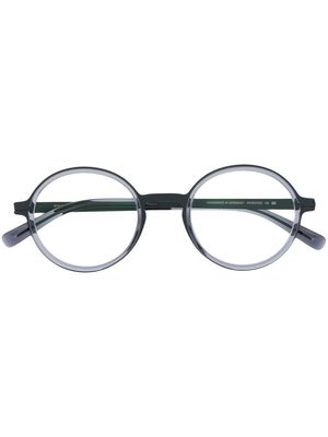 Mykita matte-finish round-frame glasses - Grey