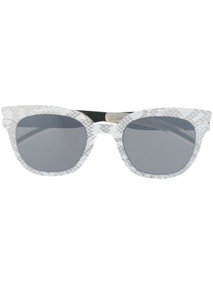 Mykita python-print wayfarer-frame sunglasses - Silver