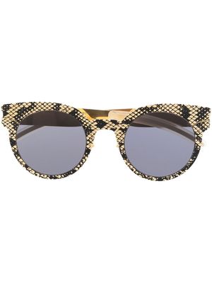 Mykita Python round-frame sunglasses - Gold