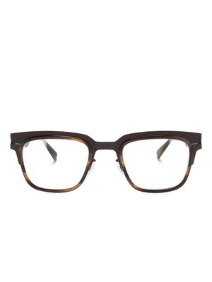 Mykita Raymond rectangle-frame glasses - Brown
