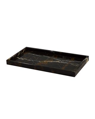 Myrtus Collection Black & Gold Marble Large Vanity Tray