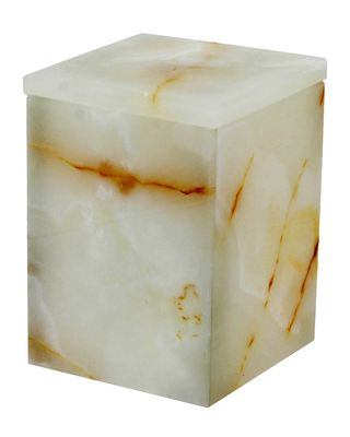 Myrtus Collection Light Green Onyx Square Canister