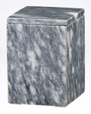 Myrtus Collection Square Cloud Gray Marble Canister