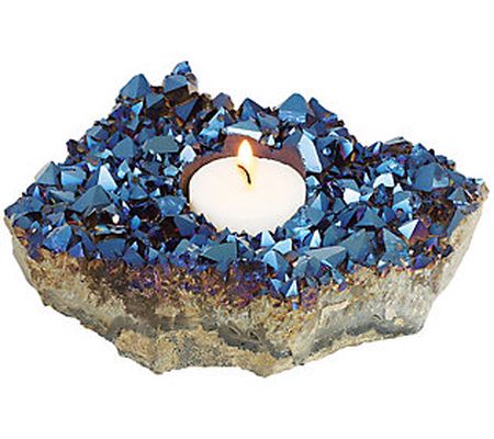 Mystic Blue Titanium Candle Holder