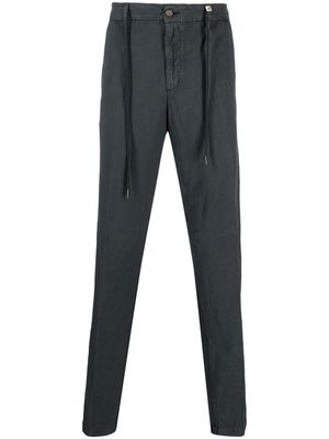 Myths drawstring-waist lyocell-linen chino trousers - Grey