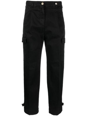 Myths logo-patch twill cargo trousers - Black
