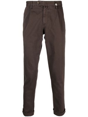 Myths logo-tag tapered trousers - Brown