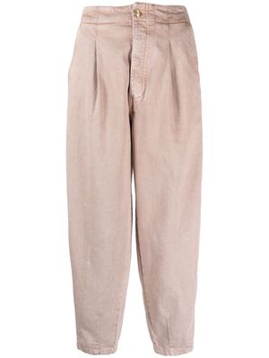 Myths pleated mid-rise tapered jeans - Neutrals