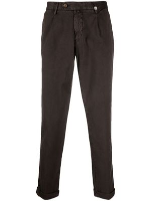 Myths straight-leg cotton-blend trousers - Brown
