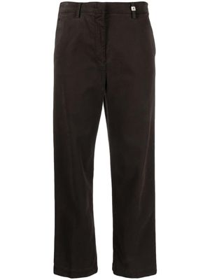 Myths straight-leg cropped trousers - Brown