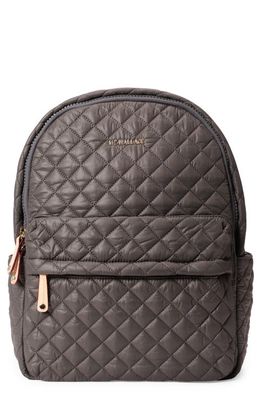 MZ Wallace City Quilted Nylon Backpack in Medium Grey