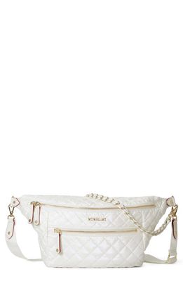 MZ Wallace Crosby Convertible Sling Bag in White