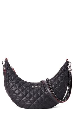 MZ Wallace Crosby Luna Quilted Crossbody Bag in Black