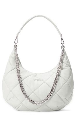 MZ Wallace Madison Quilted Nylon Shoulder Bag in Frost