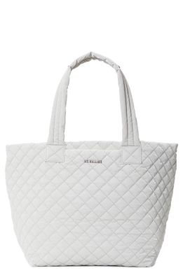 MZ Wallace Medium Metro Deluxe Tote in Light Grey 