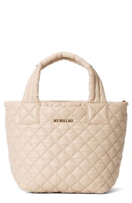 MZ Wallace Mini Metro Deluxe Quilted Tote Bag in Buff