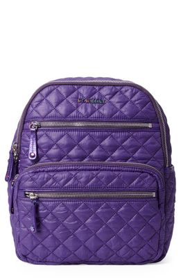 MZ Wallace Small Crosby Quilted Backpack in Dark Purple