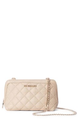 MZ Wallace Small Emily Quilted Crossbody Bag in Buff