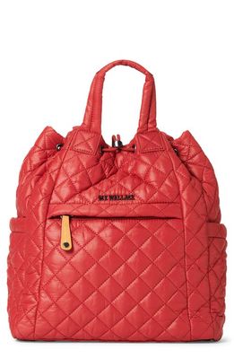 MZ Wallace Small Metro Water Resistant Convertible Backpack in Red Dahlia