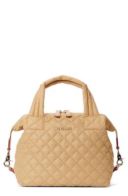 MZ Wallace Small Sutton Deluxe Quilted Nylon Crossbody Bag in Camel