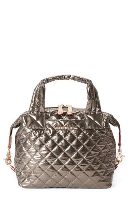 MZ Wallace Small Sutton Deluxe Tote in Moondust Metallic Lacquer