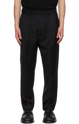 N.Hoolywood Black Wide Tapered Trousers