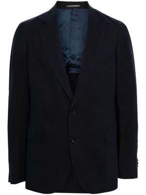 N.Peal Amalfi linen single-breasted blazer - Blue