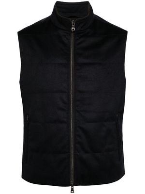 N.Peal Belgravia quilted cashmere gilet - Blue