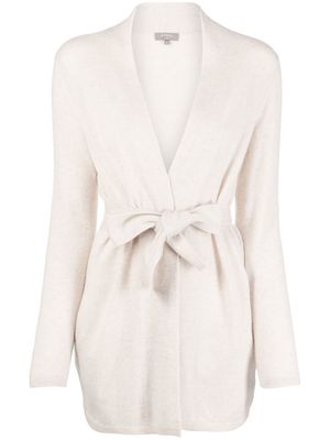 N.Peal belted organic cashmere cardigan - Brown