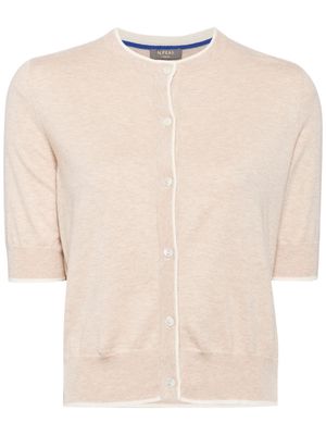 N.Peal button-down short-sleeve cardigan - Neutrals