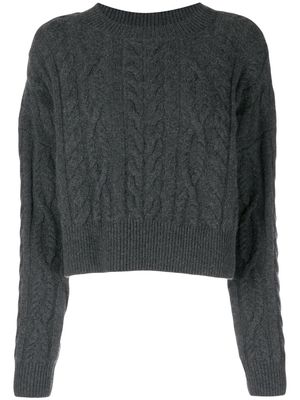 N.Peal cable-knit cashmere jumper - Grey