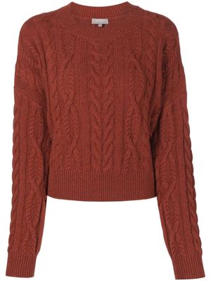 N.Peal cable-knit cashmere jumper - Red