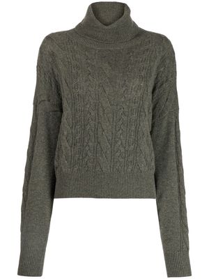 N.Peal cable-knit design jumper - Green