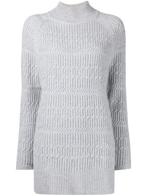 N.Peal cable-knit organic cashmere jumper - Grey