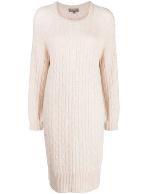 N.Peal cable-knit round-neck jumper - Neutrals