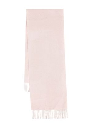 N.Peal cashmere fringed woven scarf - Pink
