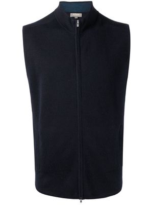 N.Peal cashmere zip-up gilet - Blue
