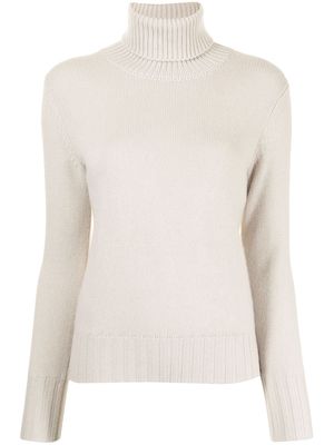 N.Peal chunky roll-neck organic cashmere jumper - Grey