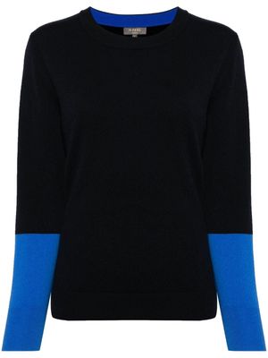 N.Peal colour-block cashmere jumper - Black