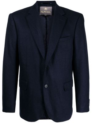 N.Peal darted single-breasted blazer - Blue